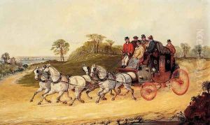 Mail Coaches on an Open Road by Henry Thomas Alken