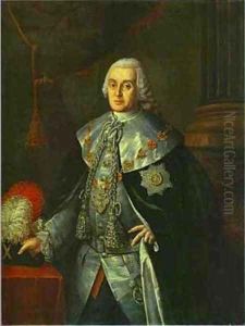 Portrait Of General In Chief Count William W Fermor 1765 by Aleksei Antropov