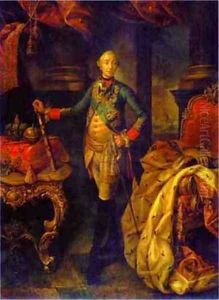 Portrait Of Emperor Peter III 1762 by Aleksei Antropov