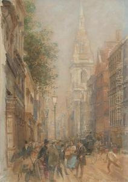 A Busy Street In The City Of London. - view 1