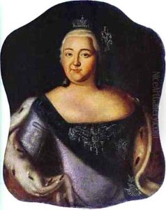Portrait Of Empress Elizaveta Petrovna 1750s by Aleksei Antropov