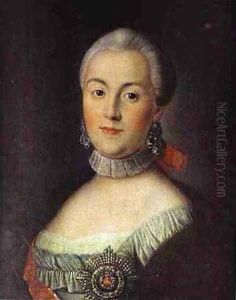 Portrait Of Grand Duchess Catherine Alekseevna Future Empress Catherine Ii The Great 1760s by Aleksei Antropov