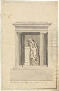 Grabdenkmal Mit Einer Trauernden Frauengestalt by Christian Friedrich Tieck