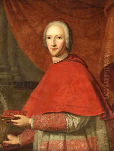 Portrait of Cardinal of York (1725-1807), half-length, in Cardinal's Robes, holding a prayer book in his left hand, his mitre in his right hand - view 1
