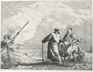 The Flight Into Egypt by Giovanni Domenico Tiepolo