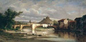View of Puy-en-Velay from Espaly, 1872 by Auguste Allonge