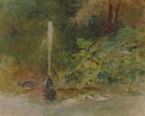 Fountain At Comfort Lodge, Florida by Louis Comfort Tiffany