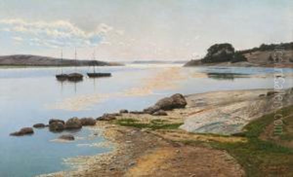 Boats In A Sunny Creek - view 1