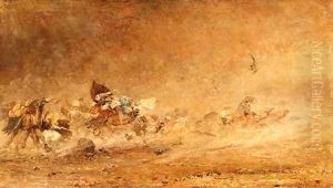 Desert sandstorm by Franz Theodor Aerni