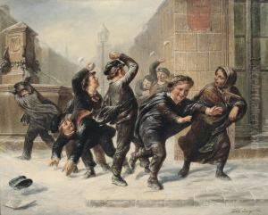 Snowball Fight by Leopold Till