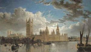 View of Westminster from the River Thames