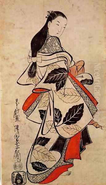 Standing courtesan, pub. 1710 - view 1