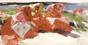Peasant Women on the Banks of the Volga by Abram Efimovich Arkhipov