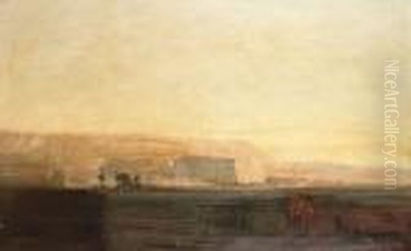 Dendarah And The Lybian Desert, Evening - view 1