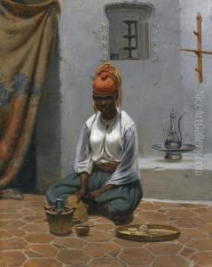 Making Tea In Algiers by Vasili Fiedorovivh Timm