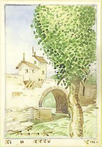 Lotto Di 2 Acquerelli Su Carta: by Vittorio Thummel Timmel