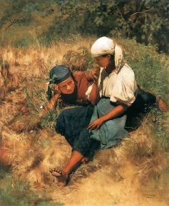 On the Sun lit Field by Gyula Agghazy