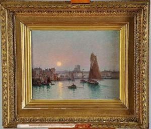 bateau Entrant Au Port by Louis Timmermans