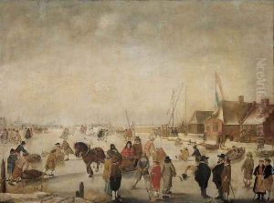 Enjoying the Ice by Barent Avercamp