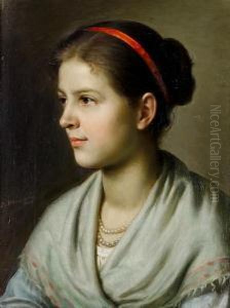 Portrait Of A Young Girl In A Shawl - view 1