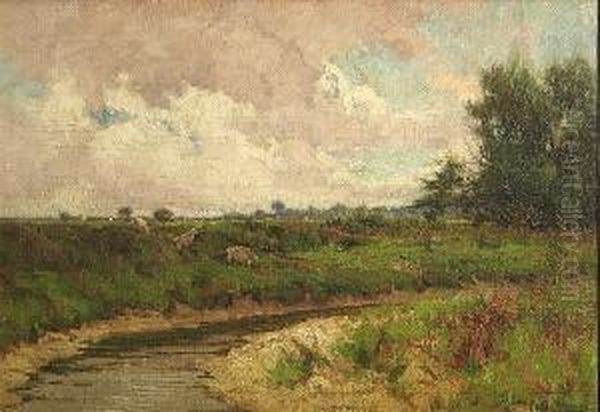 A Pastoral Landscape With A Tranquil Stream - view 1