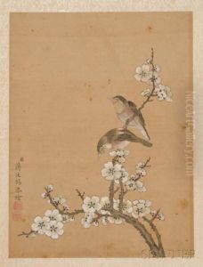 Two Birds On A Branch by Jiang Tingxi