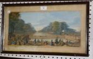 A View Of The Great Canal Of Fontainebleau by John Tinney