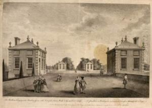 Szene Auf Der Terasse Von Hampton Court by John Tinney
