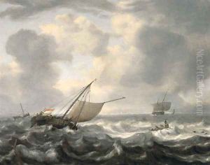 Ships on a Choppy Sea by Hendrik van Anthonissen