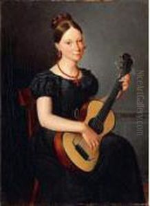Jeune Femme A La Guitare