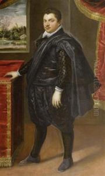 Interior With Full Length Portrait Of A Nobleman - view 1