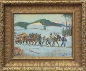 Hauling Lumber Through Snow