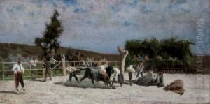 La Marchiatura Dei Tori Nella Campagna Romana by Aurelio Tiratelli
