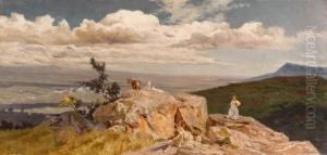 Al Pascolo Nella Campagnaromana by Aurelio Tiratelli