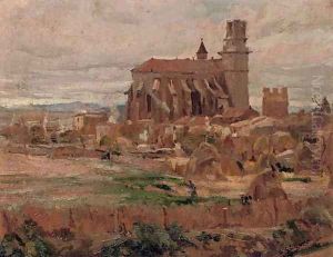 Paisaje con iglesia by Francisco Arasa