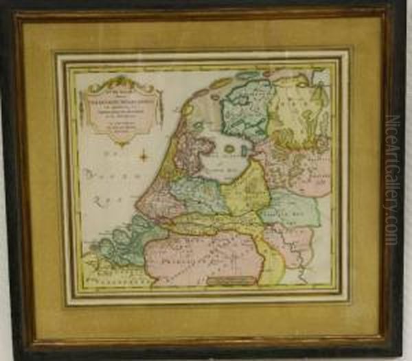 Oude Kaart Der Nu Vereenigde Nederlanden - view 1