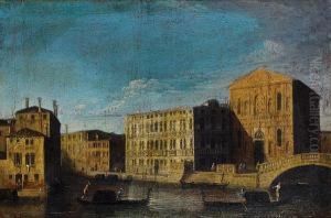 The Palazzo Lezze With The Scuola Grande Della Misericordia, Venice by Francesco Tironi