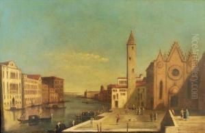 The Grand Canalfrom Santa Maria Della Carita Looking Towards The Bacino Di Sanmarco