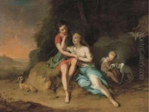 Venus And Adonis by Anton Wilhelm Tischbein
