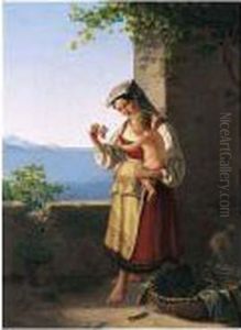 Mutter Und Kind (mother And Child) by August Anton Tischbein