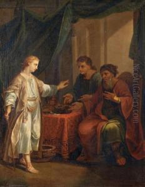 Der Jugendliche Christus Die Wechsler Aus Dem Tempel Vertreibend - view 1