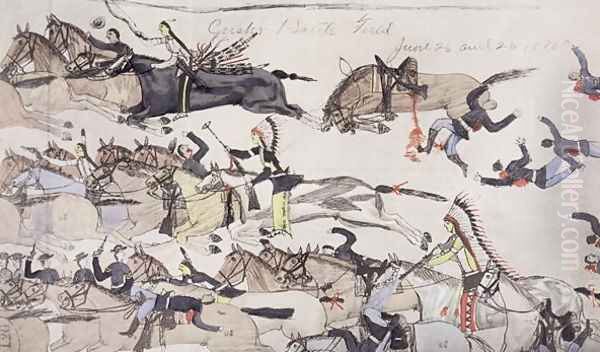 Retreat of Major Marcus Reno's command - view 1