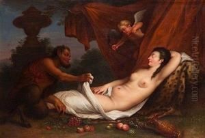 Nymphe Et Satyre by Johann Heinrich Ii Tischbein