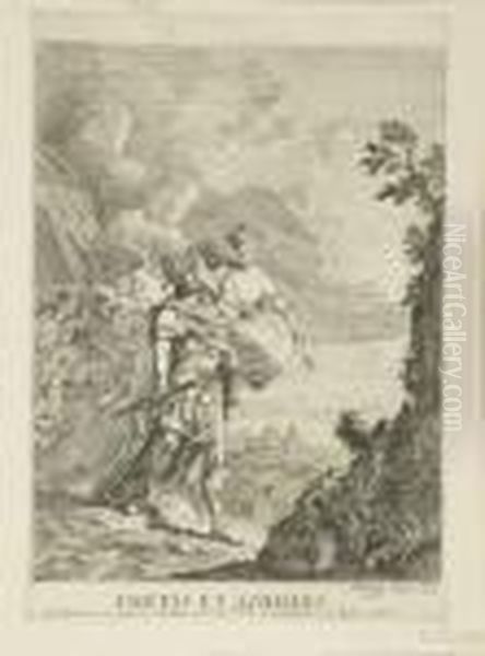 Thetis Et Achilles - Menelaus Et Paris. - view 1