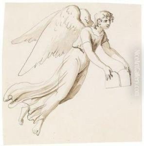 An Angelwith A Tablet by Johann Heinrich Wilhelm Tischbein I