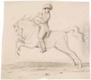 A Rider Ona Jumping Horse by Wilhelm Tischbein