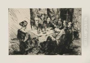 Die Tischrunde. 1922 by Heinrich Tischler