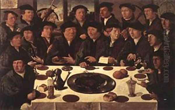 Banquet Of Members Of Amsterdams Crossbow Civic Guard 1533 - view 1