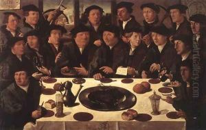 Banquet of Members of Amsterdam's Crossbow Civic Guard by Cornelis Anthonisz.