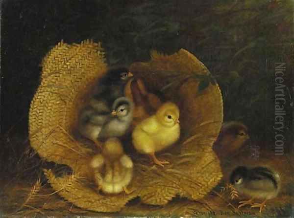 Chicks in a Straw Hat - view 1